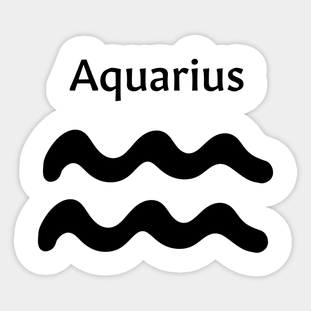 Aquarius zodiac sign merchandise Sticker by maddiesldesigns